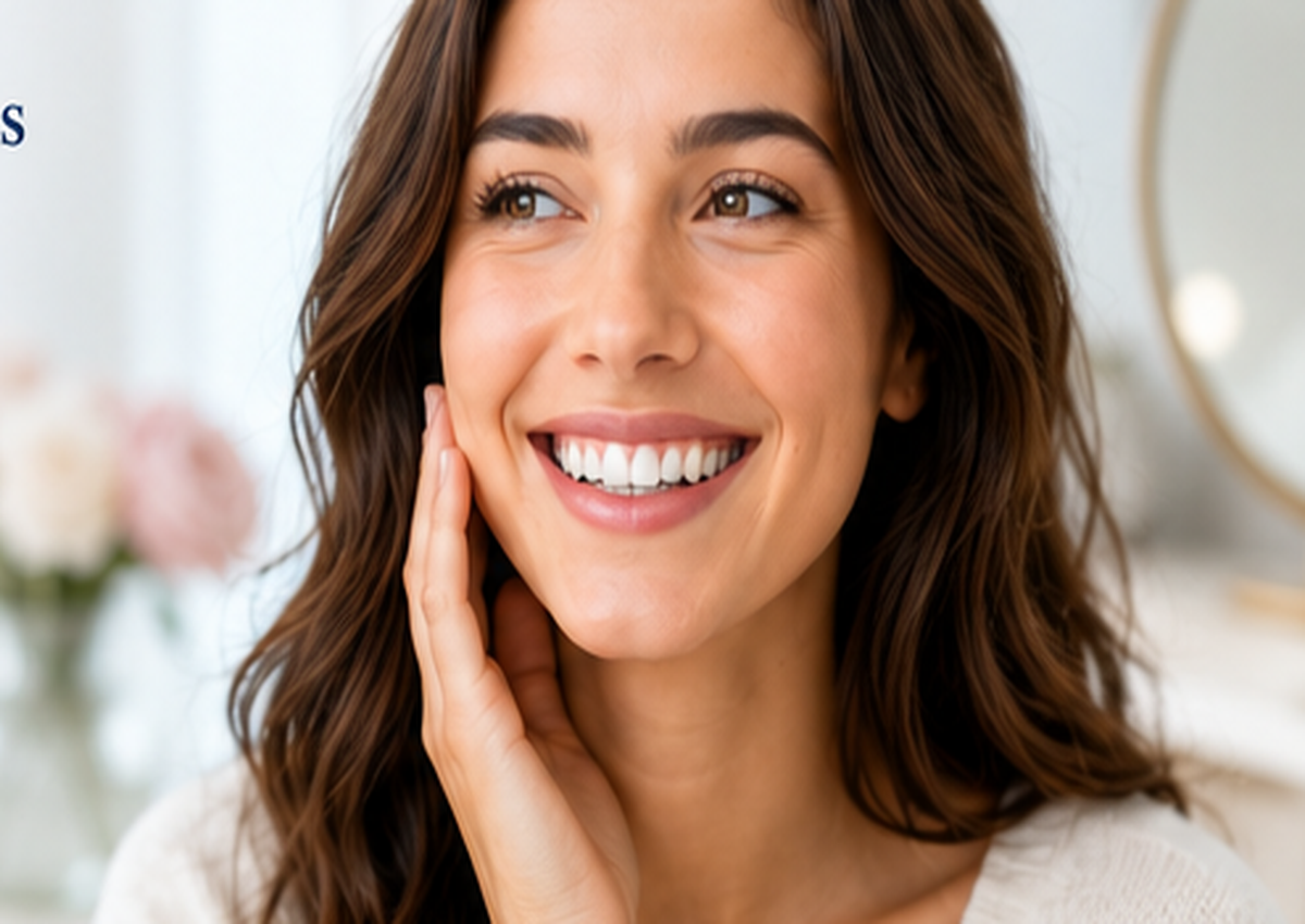 Smiling patient showing a bright confident smile makeover result